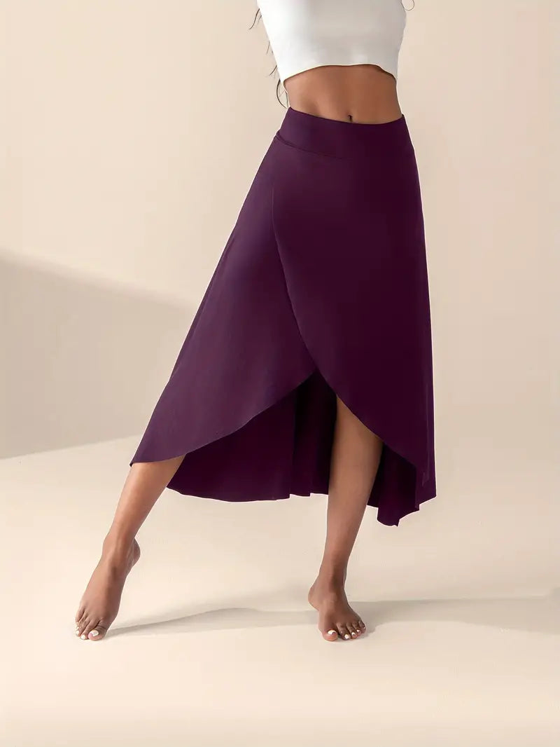 Valenzora | High-waisted slit skirt with pockets