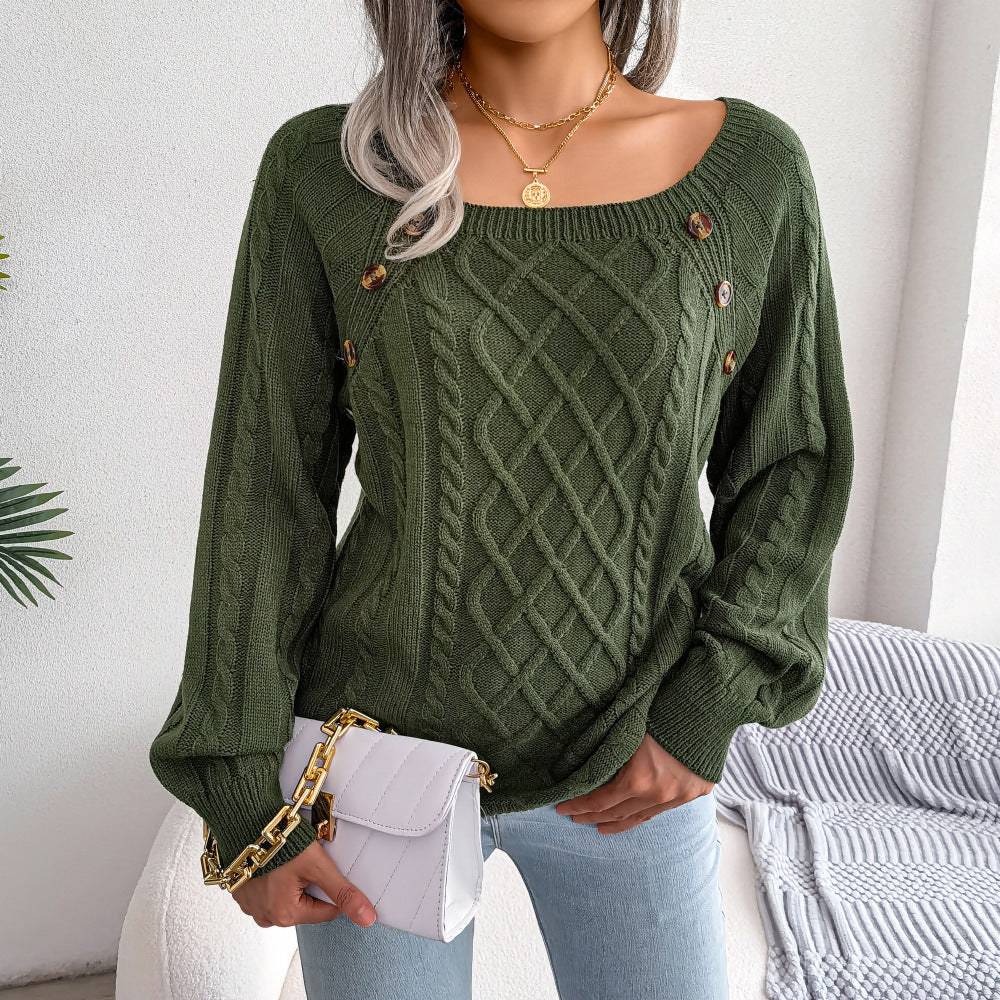 Modia™ - Fashionable square-neck sweater