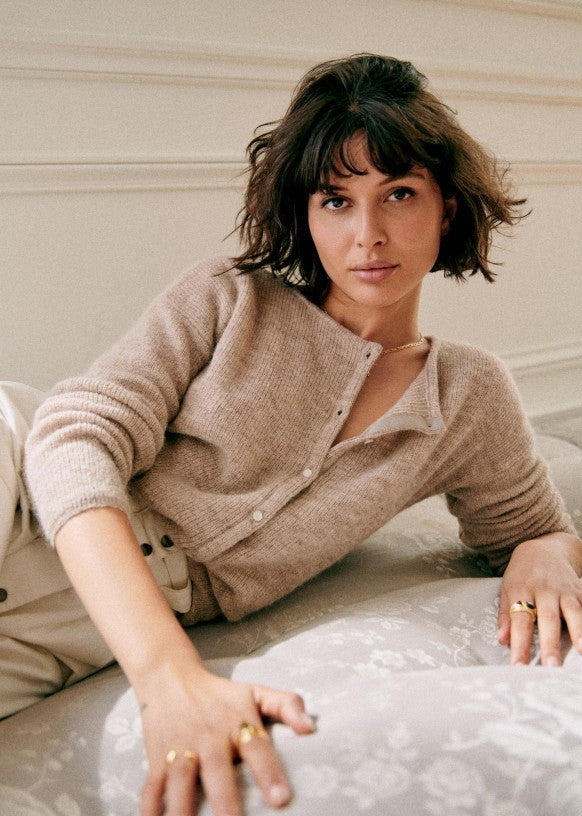 Valenzora | Superweicher Chintz-Cardigan mit Knöpfen