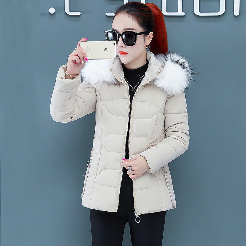 Valenzora | Stylish women's winter jacket with fur collar