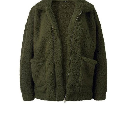 Valenzora | Women's Fleece Sweatshirt with Wide Collar