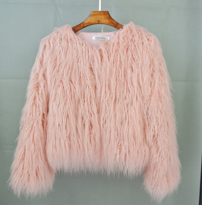 Valenzora Boho-Kunstpelzmantel