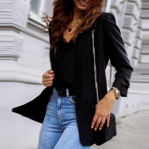 Valenzora | Stylish women's blazers with single button closure, ideal for work
