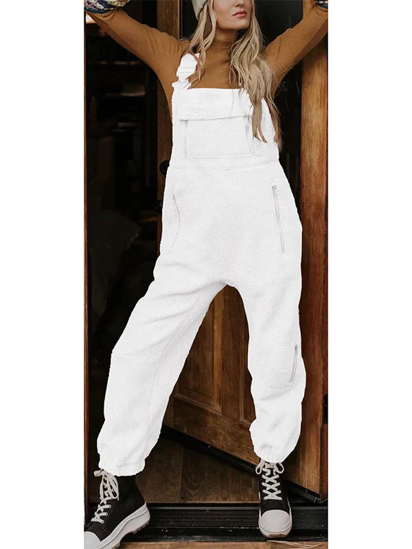 Valenzora | Women's Fleece Thermal Overall with Zippered Pockets