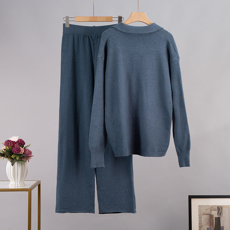 Valenzora | Set of trousers and knit sweater