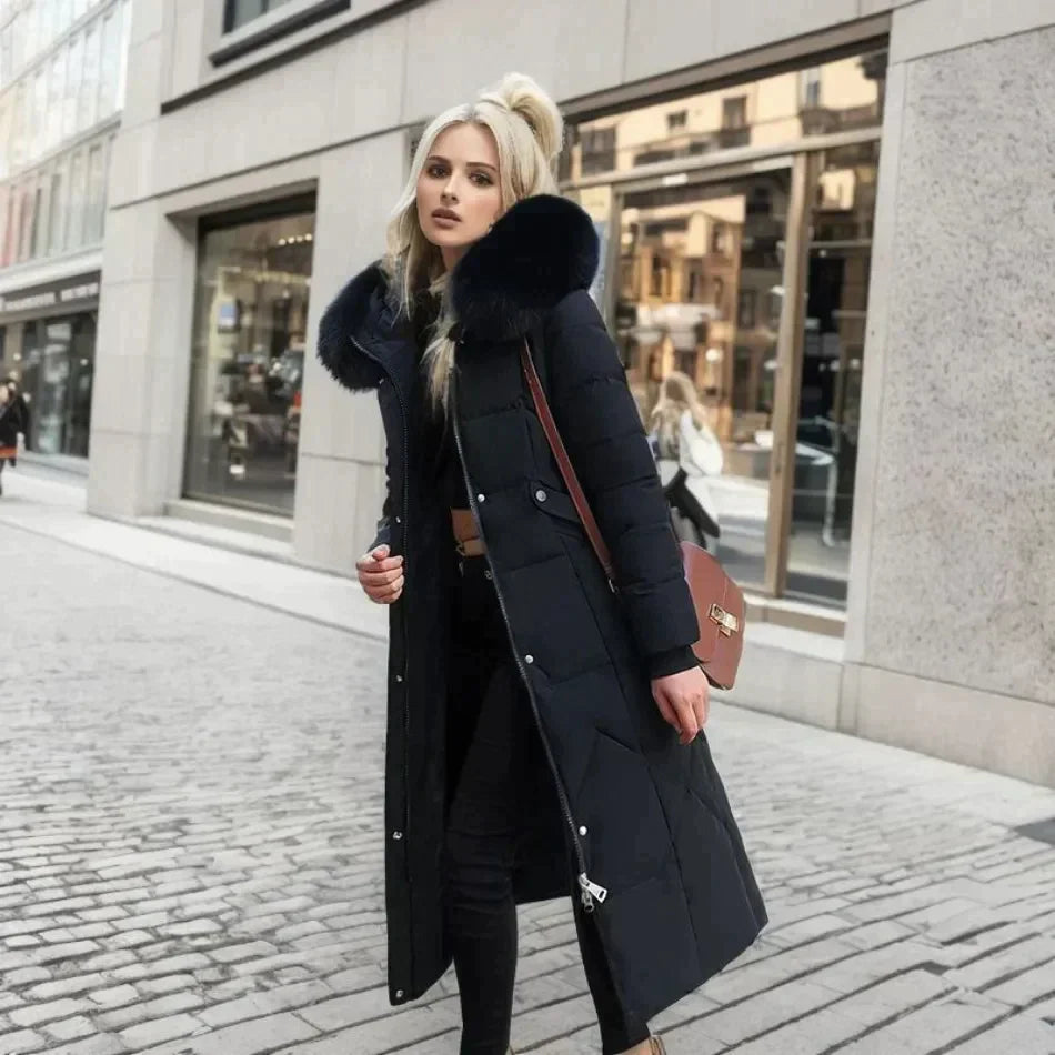 Valenzora | Stylish Italian coat with faux fur