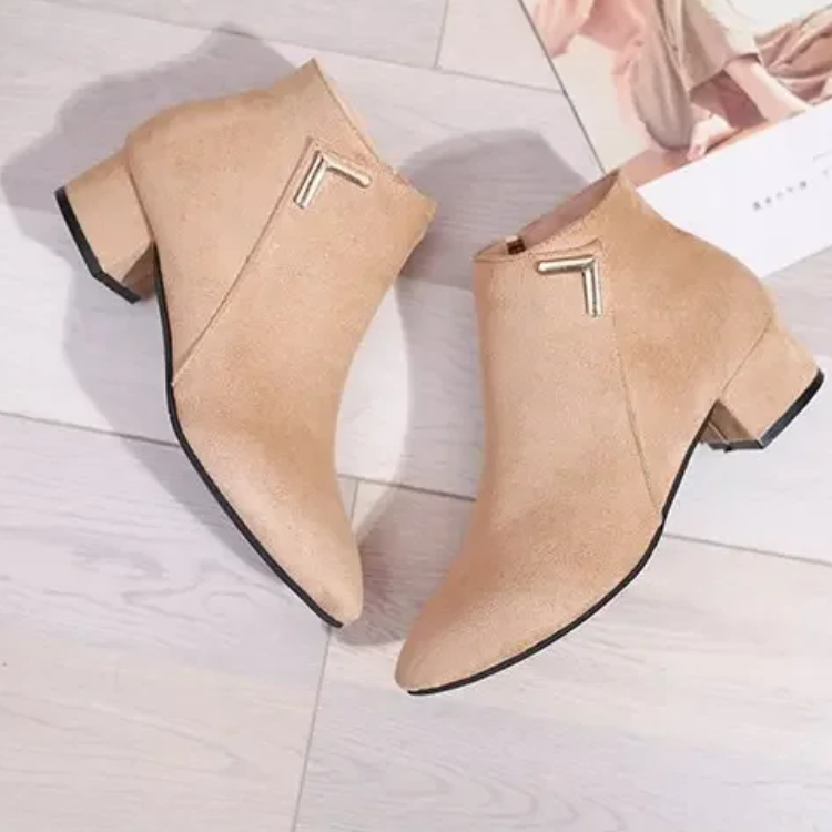 Valenzora | Ankle boots with pointed toe and side zipper, women's ankle boots