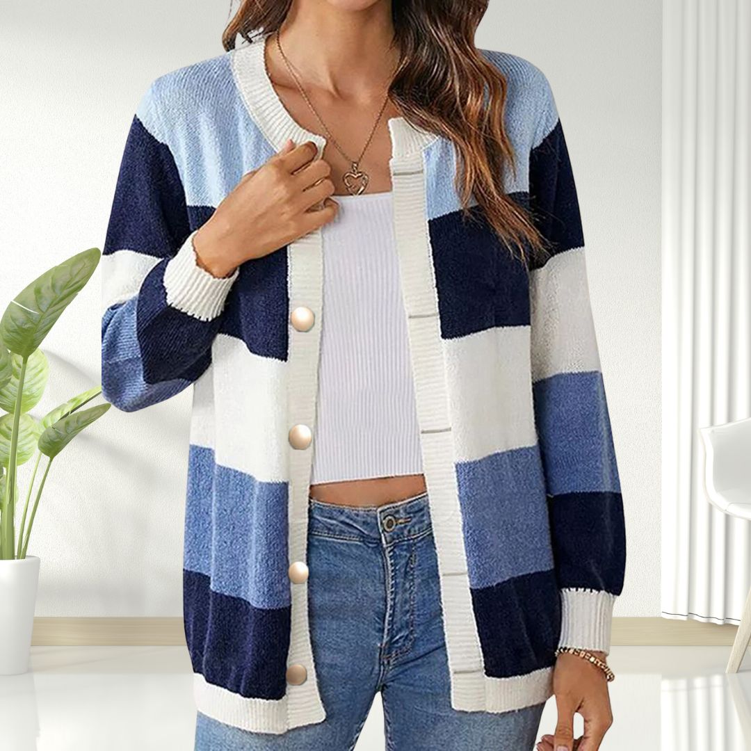 Valenzora | Modischer gestreifter Cardigan