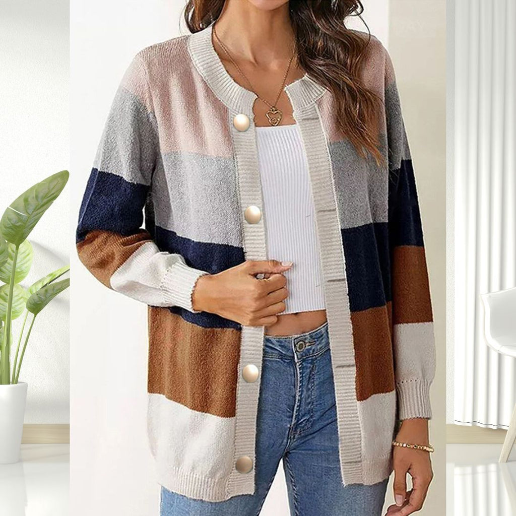Valenzora | Modischer gestreifter Cardigan