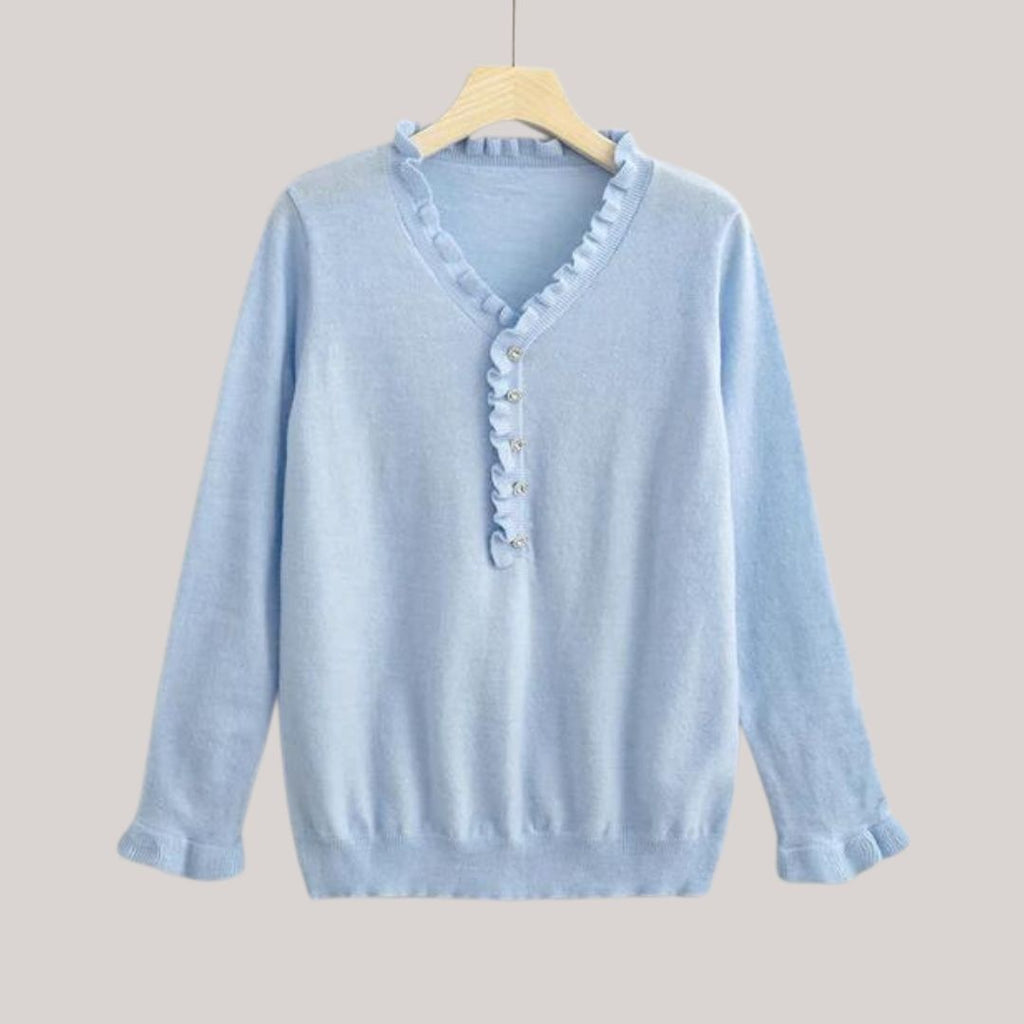 Valenzora | Gerüschter Strickpullover