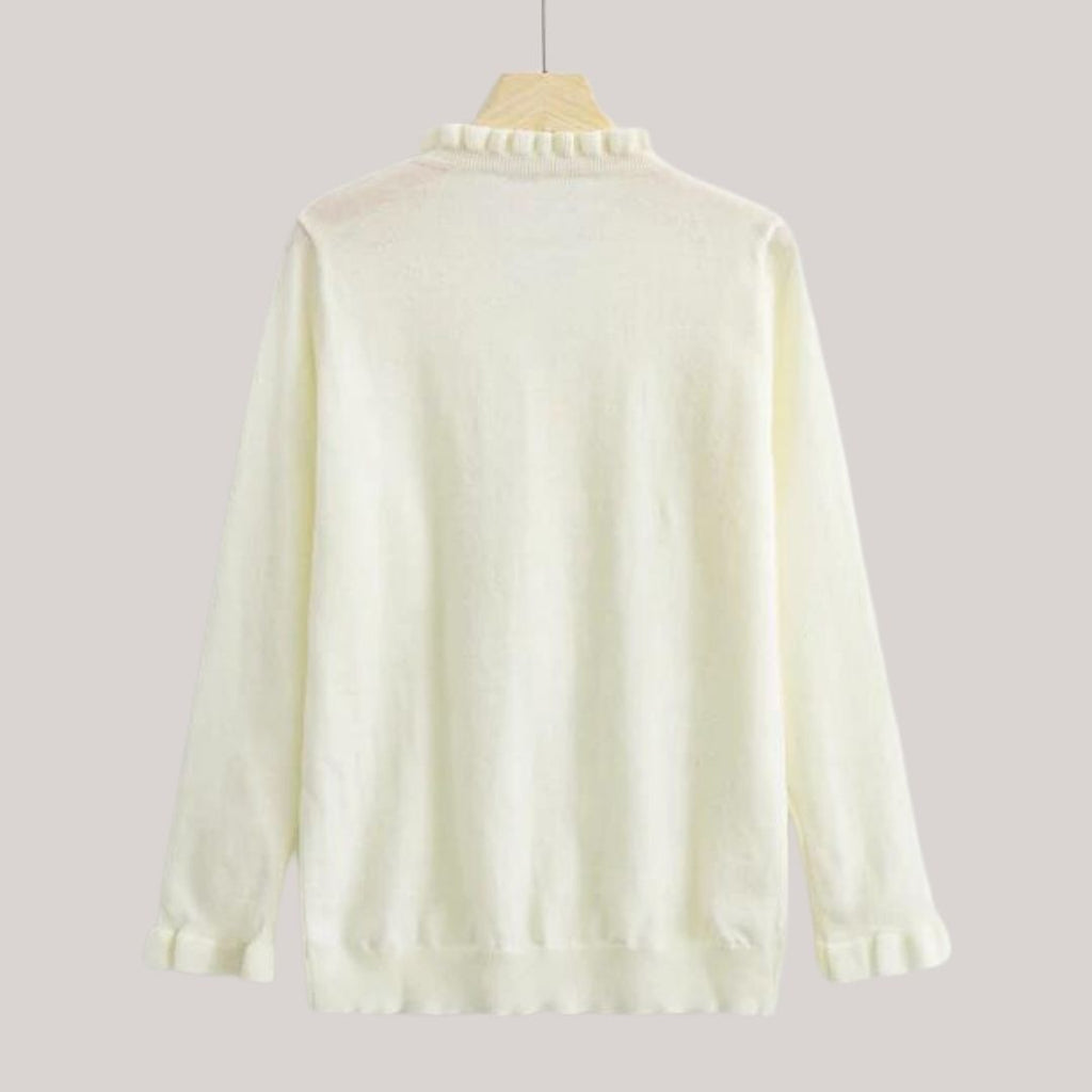 Valenzora | Gerüschter Strickpullover