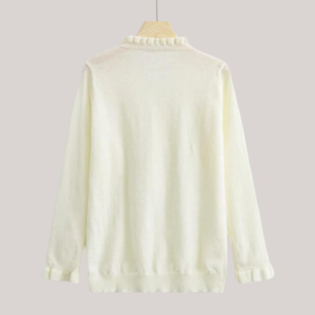 Valenzora | Gerüschter Strickpullover