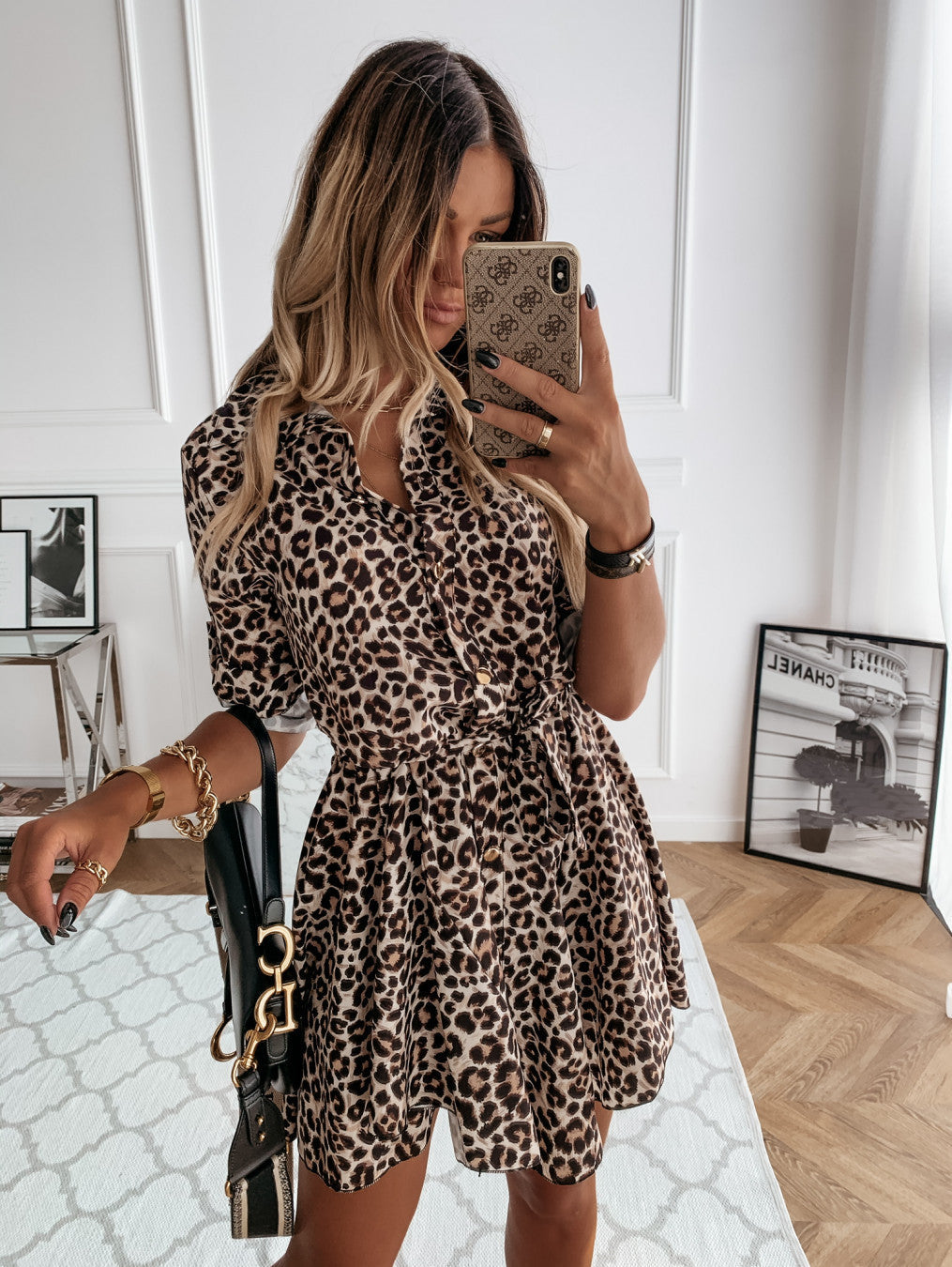 Valenzora | Wrap front short-sleeved mini dress