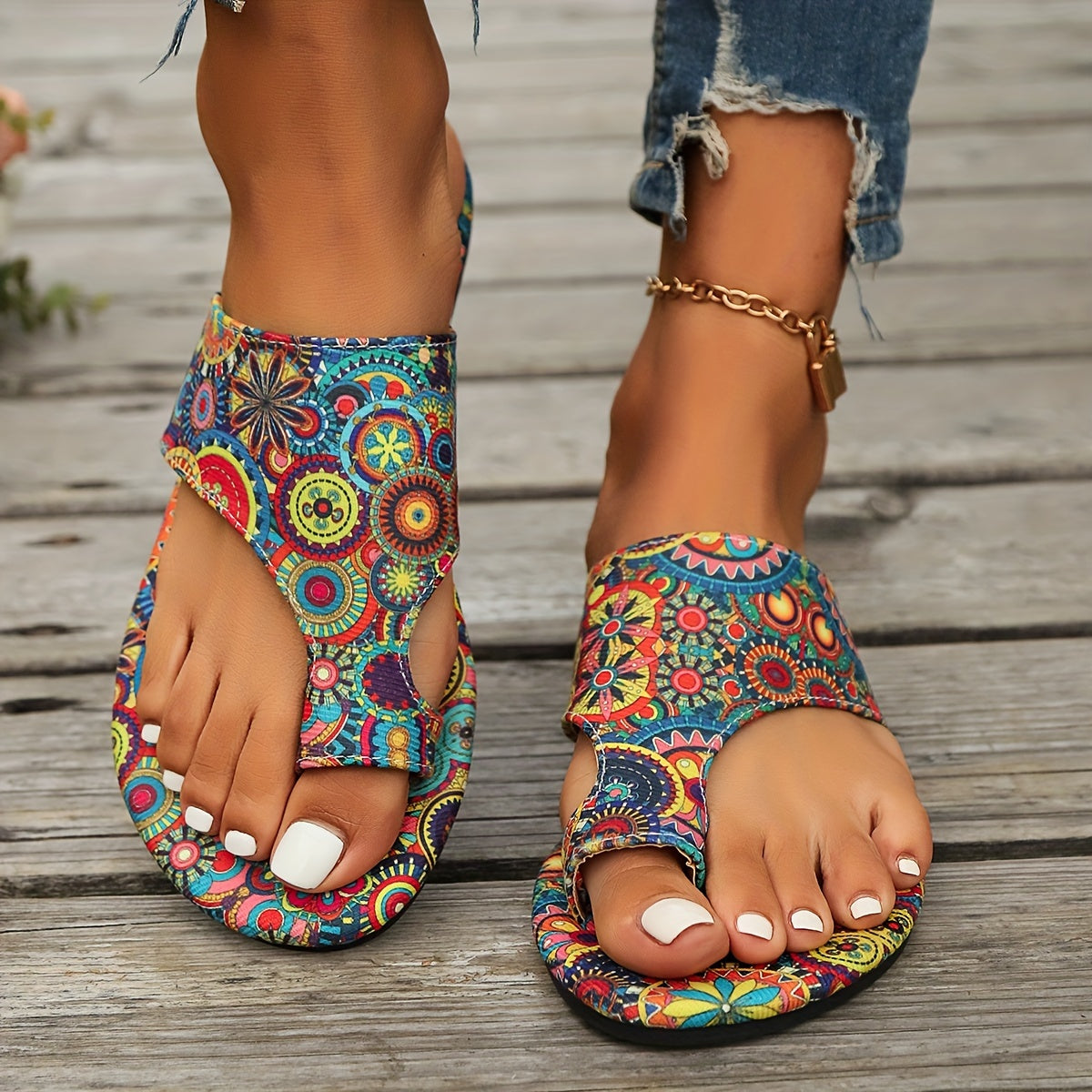 Valenzora | Geblümte Flip-Flops für Damen