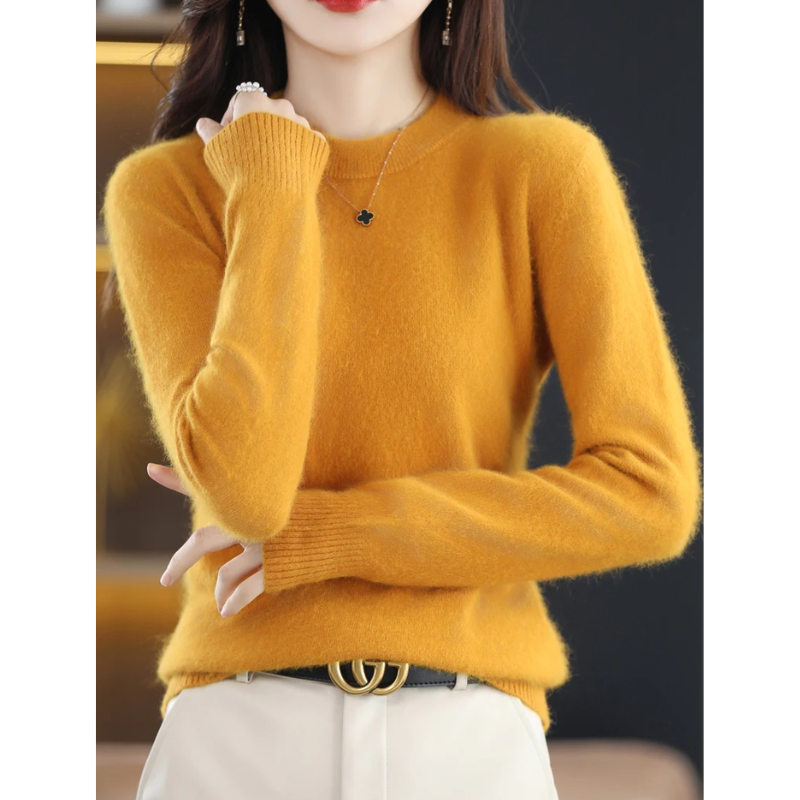 Valenzora | Damen Kaschmirpullover, luxuriöser Rundhals, weich & modisch