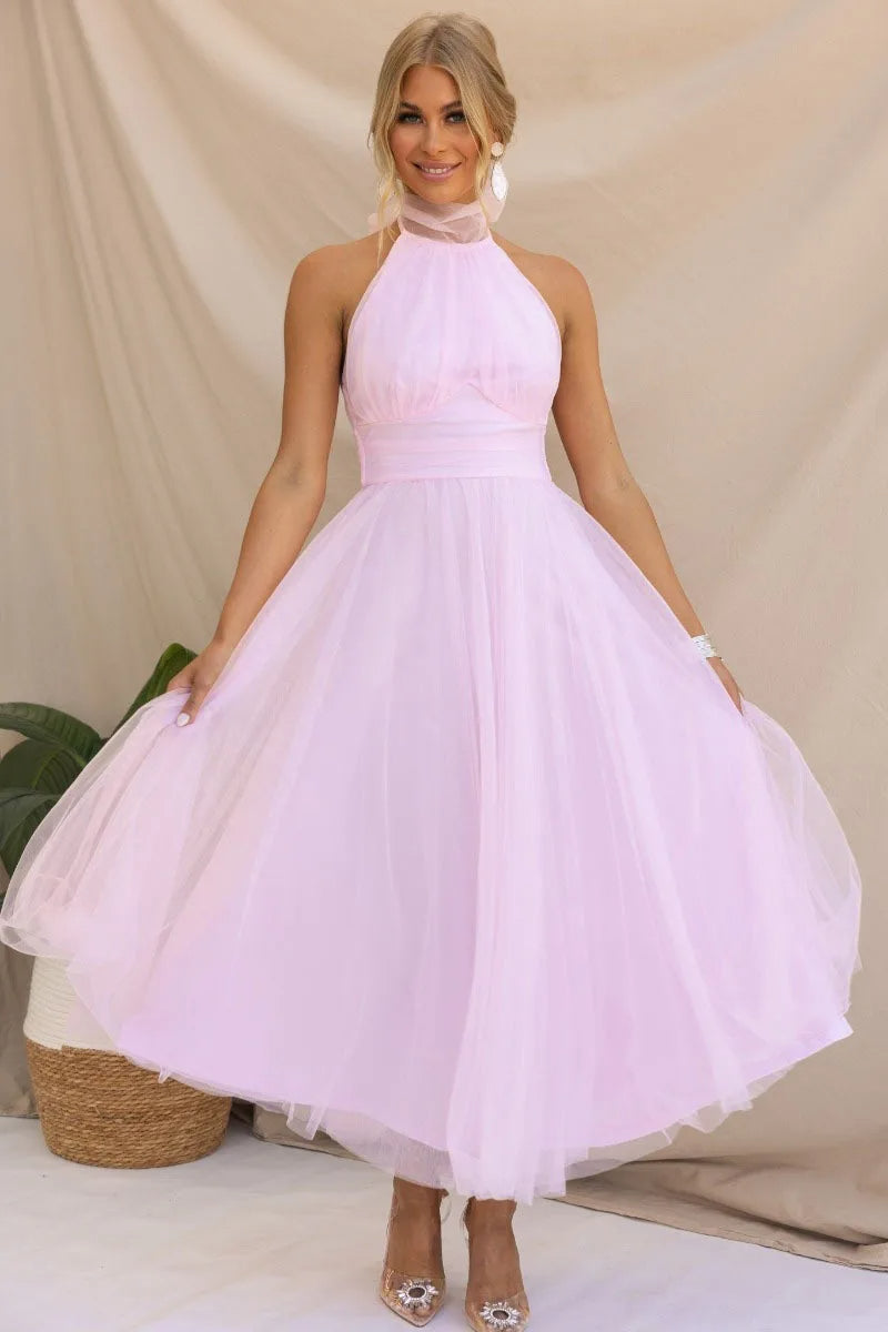 Valenzora | Midikleid aus Tüll mit Neckholder