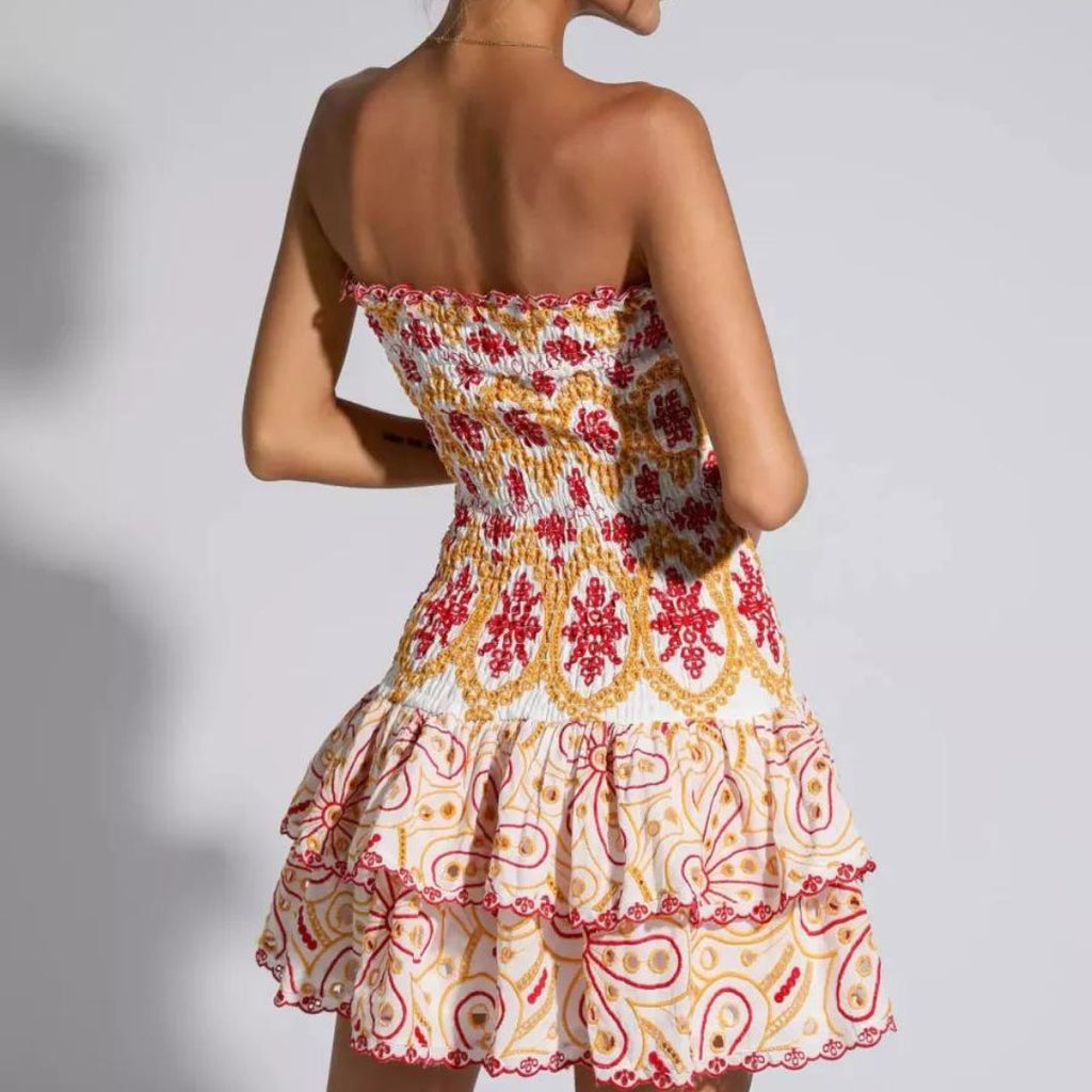 Valenzora | Ruffled Red Dress