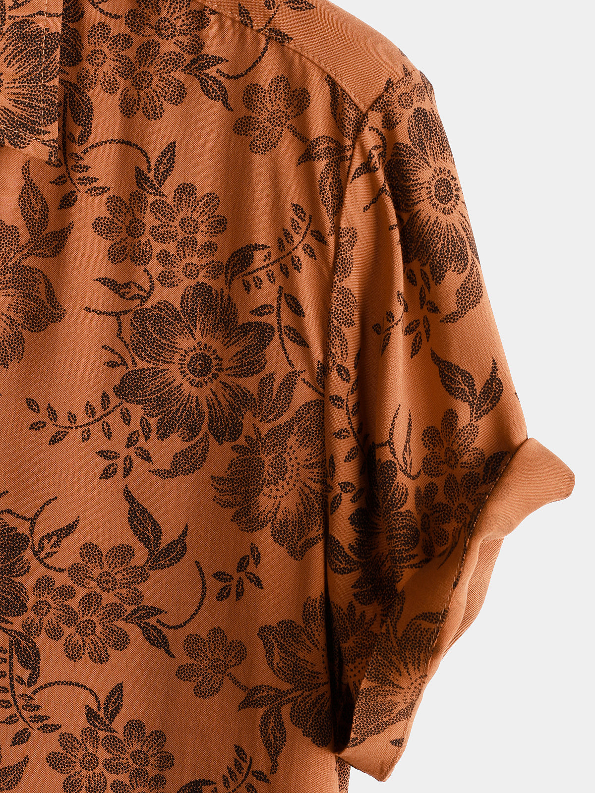 Valenzora | Retro Floral Pattern Short Sleeves