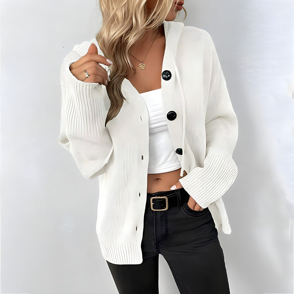 Valenzora Cardigan | Eleganter, bequemer Cardigan mit Kapuze
