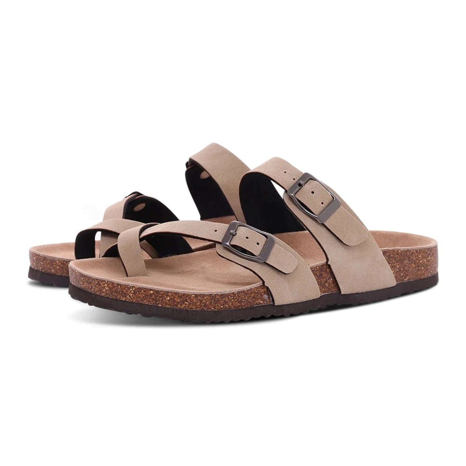 Valenzora | Wildleder-Sandalen für Damen mit doppelter Riemenführung