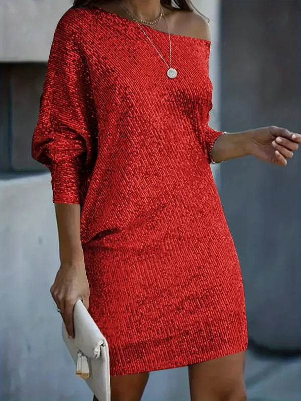 Valenzora | Women's Mini Dress Party Dress with Contrasting Sequins for Women