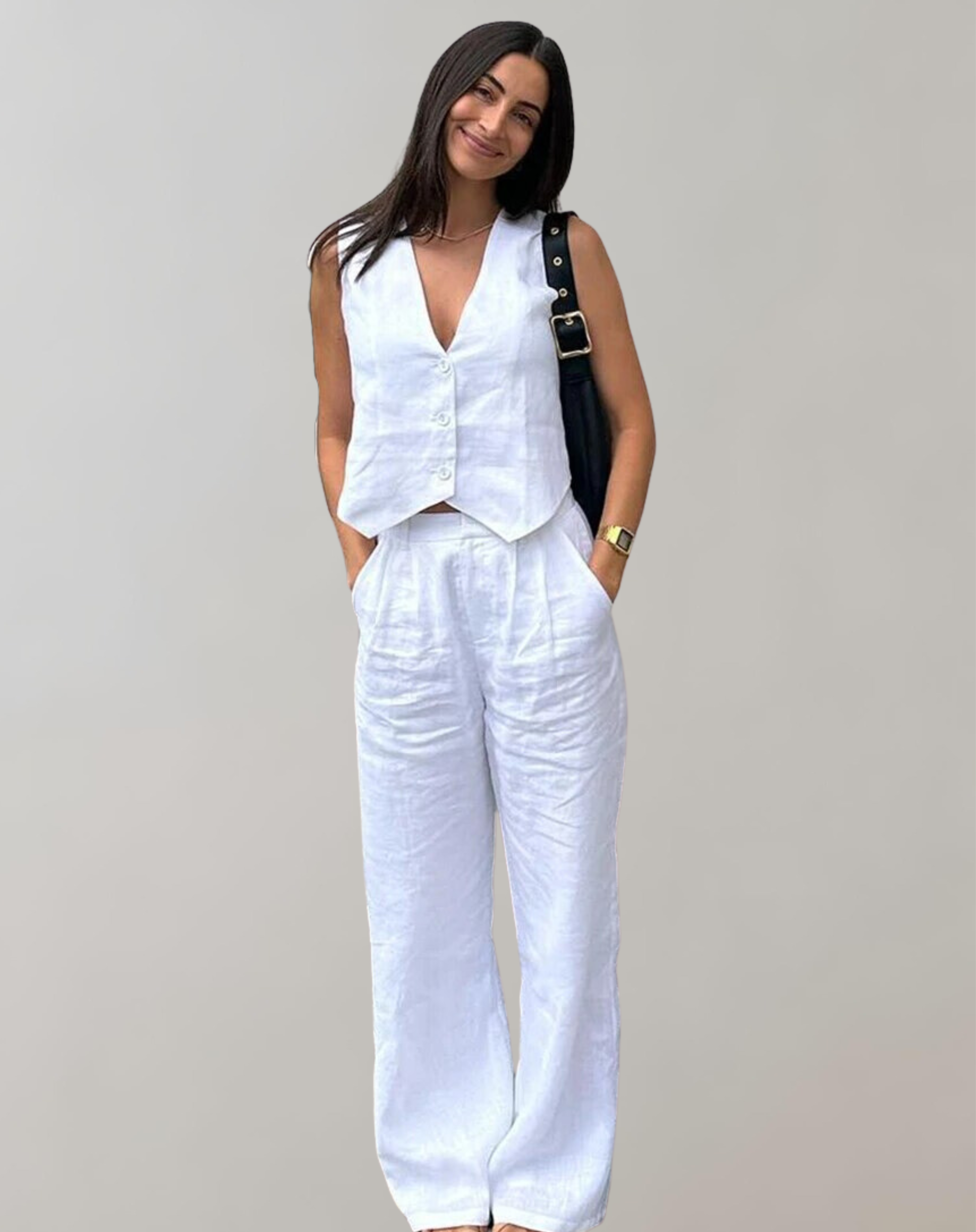 Valenzora - Tank top and high-waisted trousers
