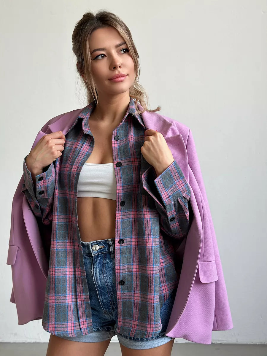 Valenzora | Checked flannel shirt for women