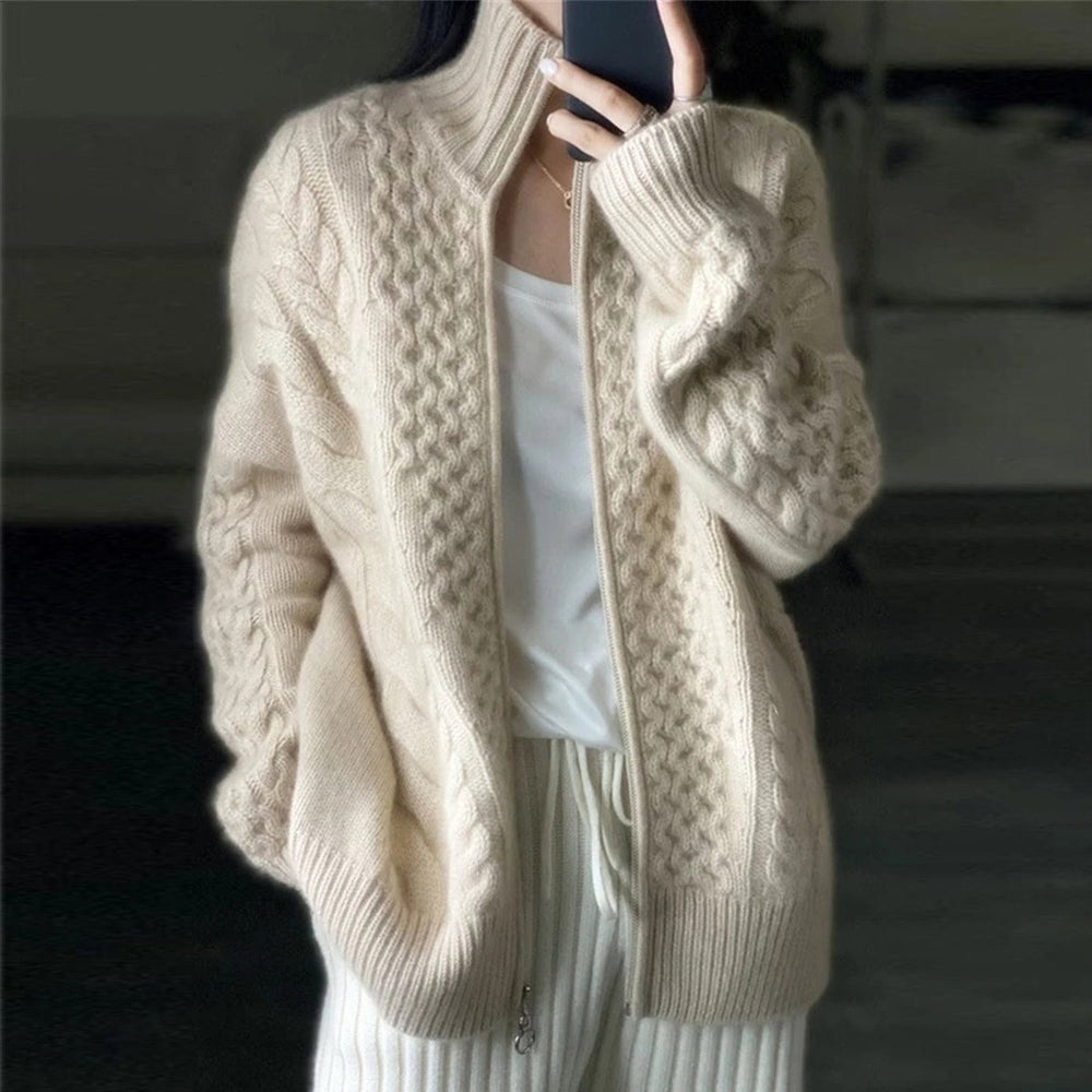 Valenzora | Kaschmir-Cardigan Langarm-Pullover