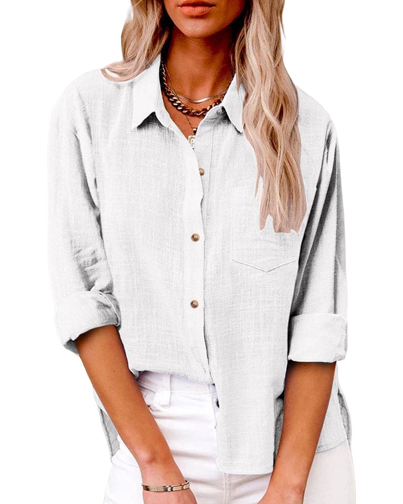Valenzora | Bluse aus Baumwollleinen