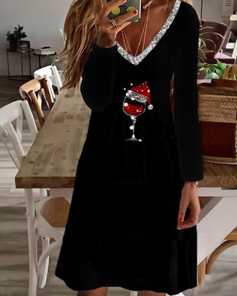 Valenzora | Wine and Dine Black Christmas Dress