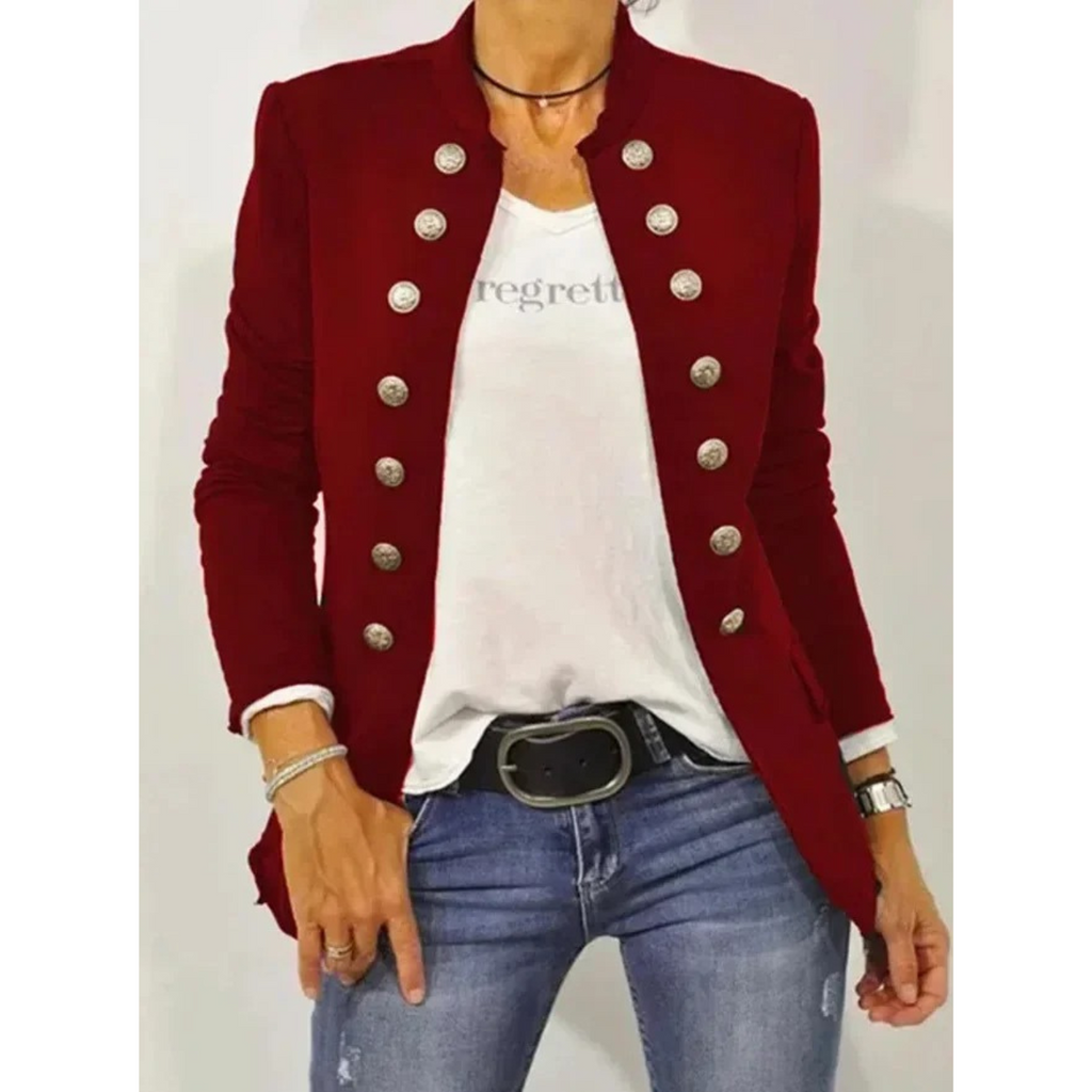Valenzora – long-sleeved black women's blazer