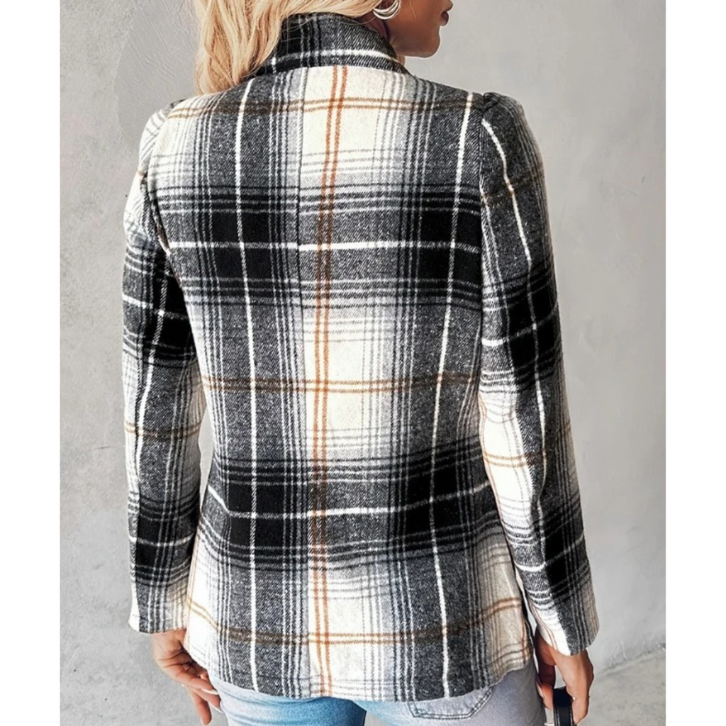 Valenzora – Elegant blazer with a check pattern