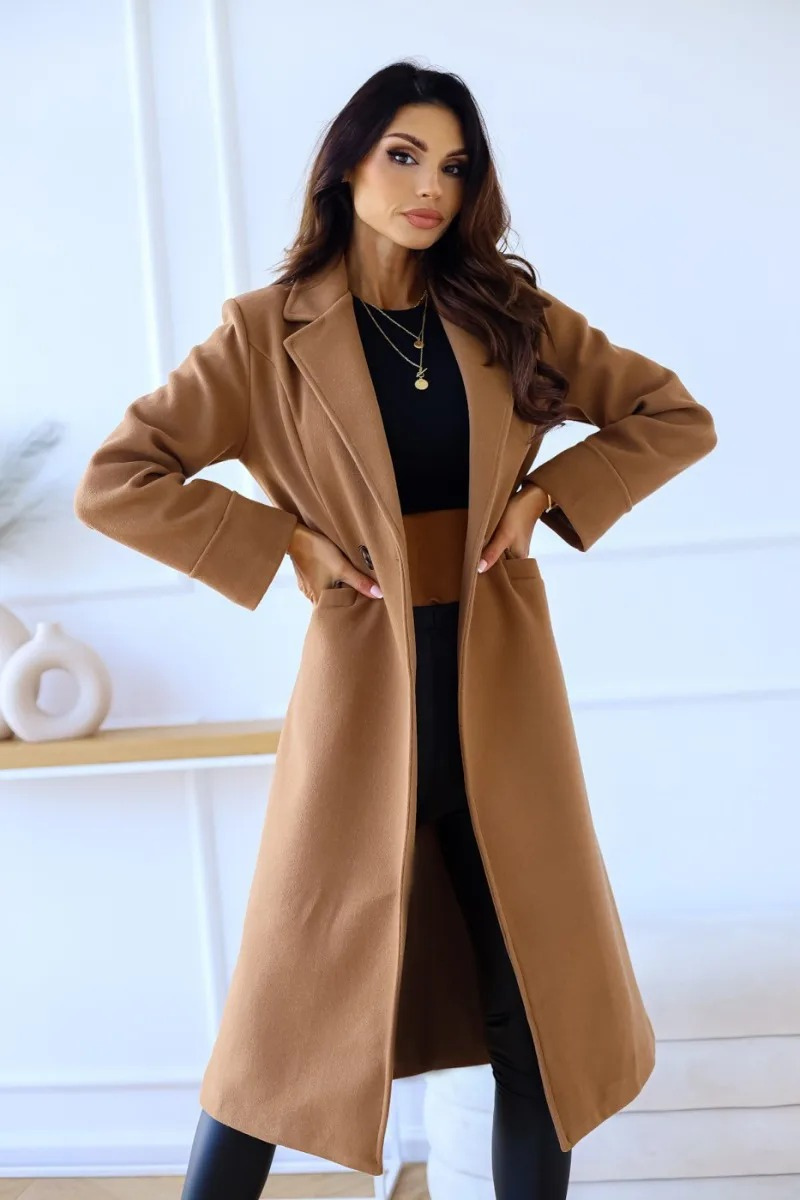Valenzora | Classic long trench coat with
