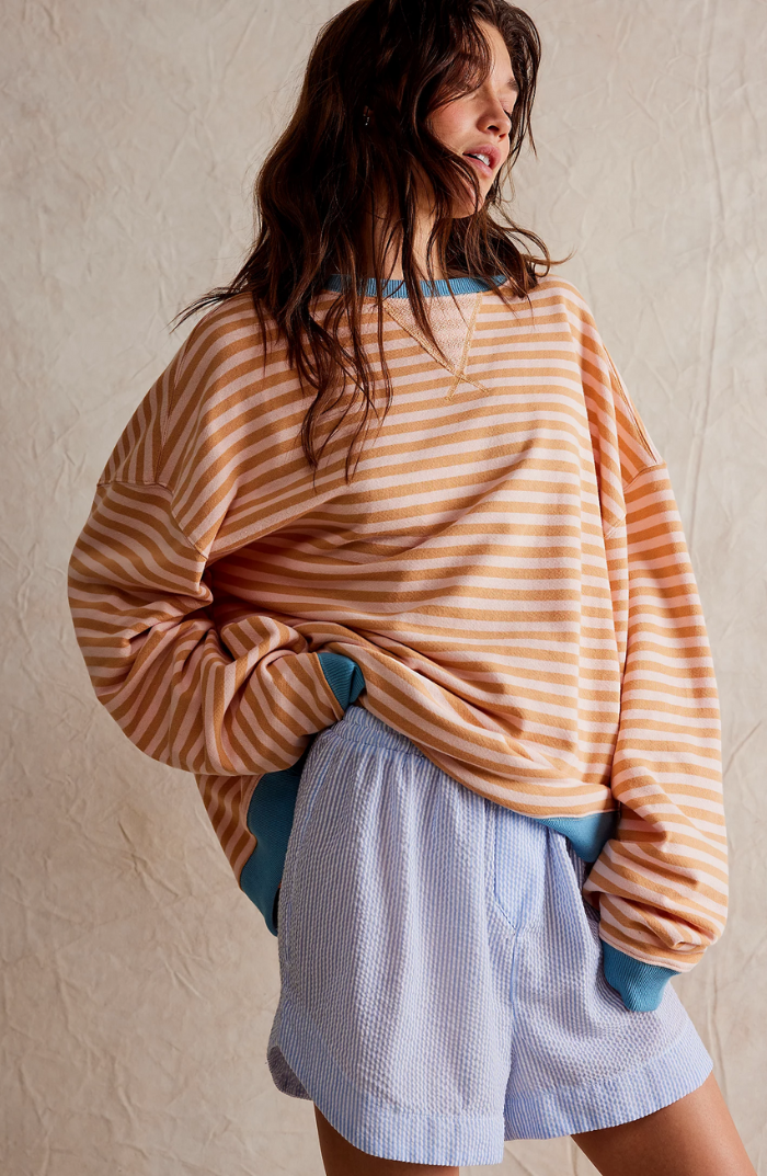 Valenzora | Oversize-Pullover mit bunten Streifen