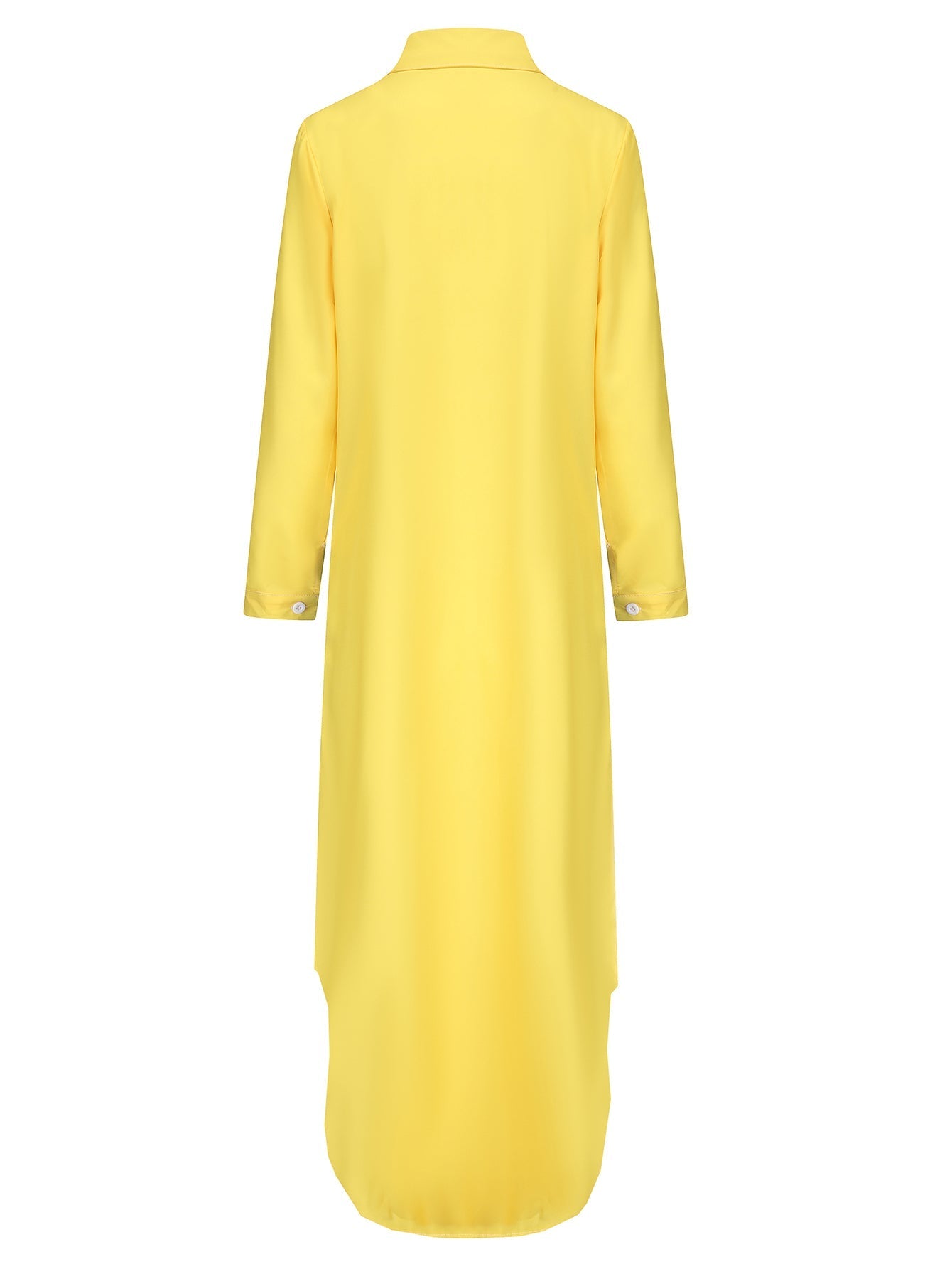 Valenzora | Kleid mit Gesichtsprägung und Kragen in Gelb