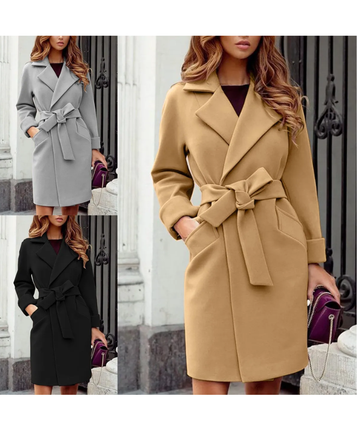 Valenzora | Stylish trench coat with belt