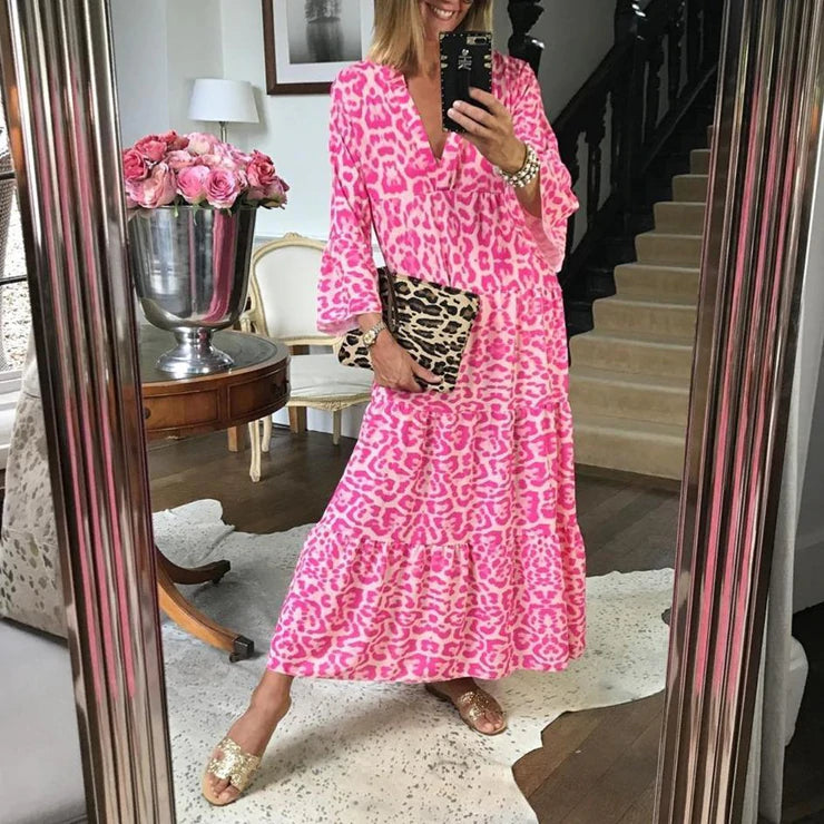 Valenzora | Stylish summer dress with leopard print