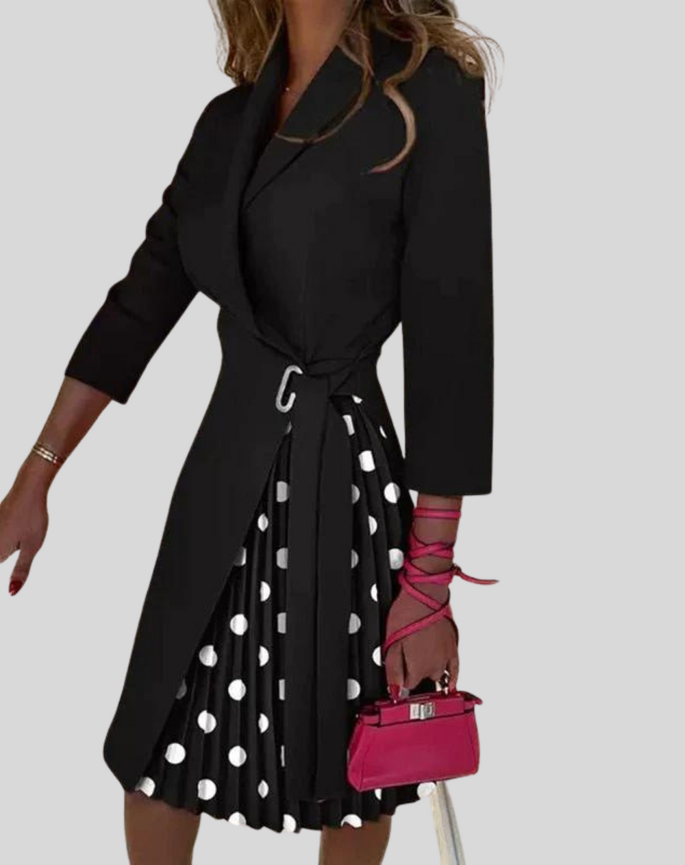 Valenzora | Polka Dot Blazer Dress