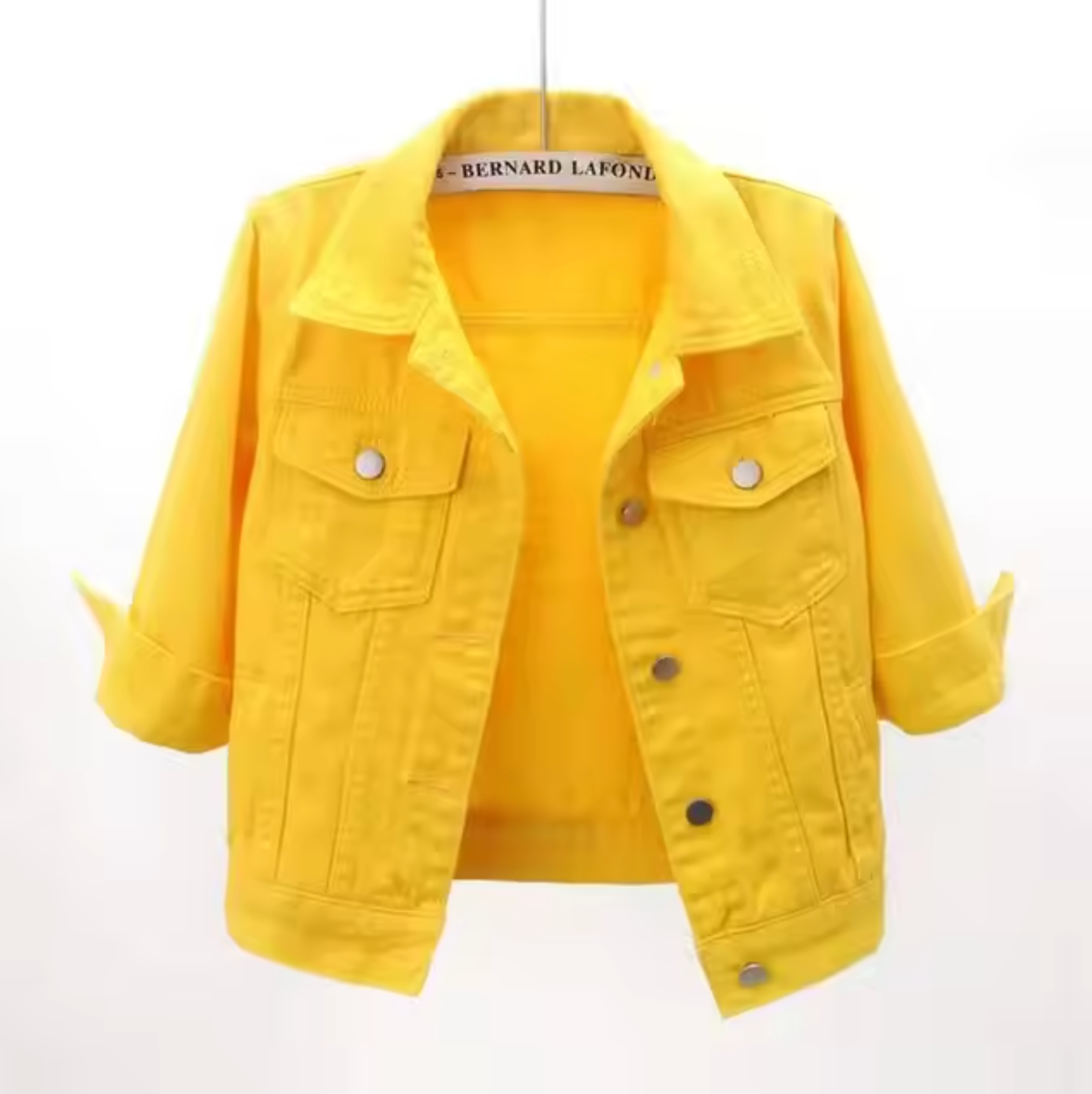 – Coloured denim coat