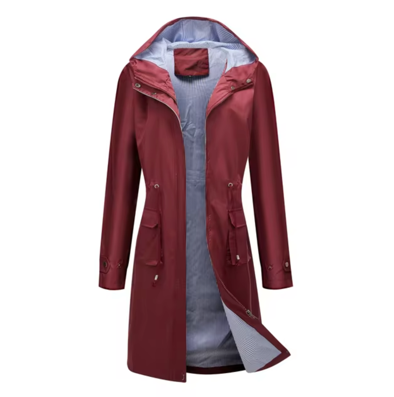 Valenzora | Long waterproof hooded jacket for women