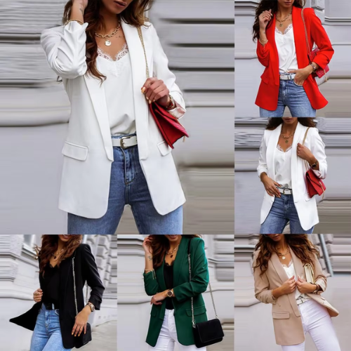 Valenzora | Stylish women's blazers with single button closure, ideal for work