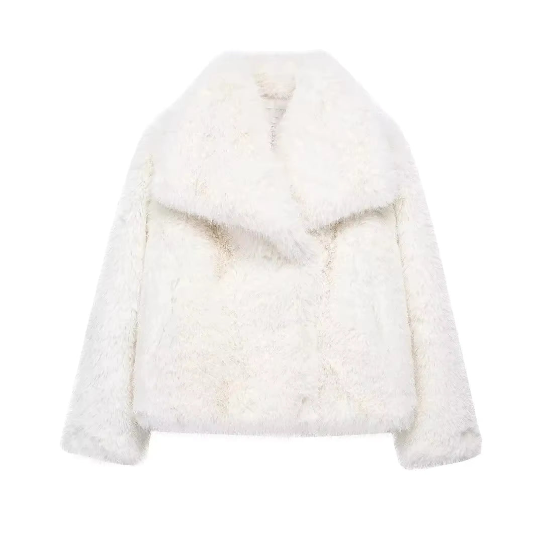 Valenzora | Fluffy Fur Jacket for Winter