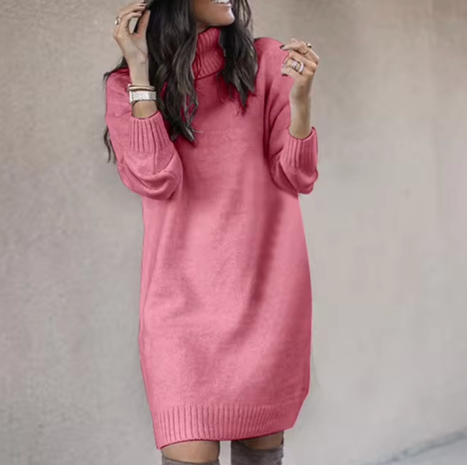 – Loose sweater dress