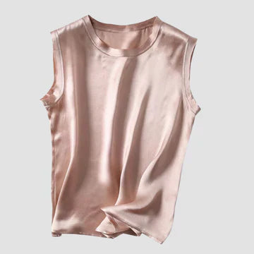 Valenzora | Sleeveless Silk Satin Top