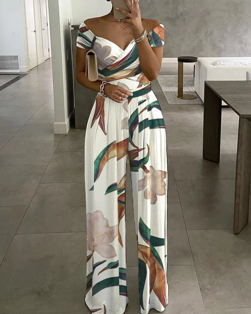 Valenzora | Eleganter Jumpsuit-Overall mit Blumenmuster