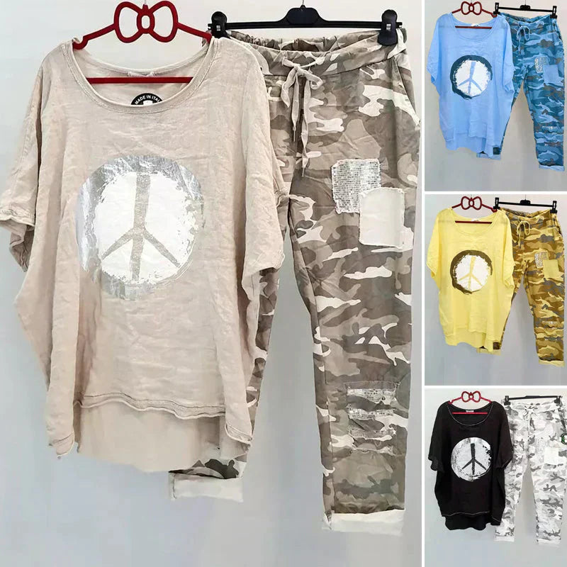 Valenzora | Zweiteiliges Tarn-Outfit für Damen – trendiges Outfit