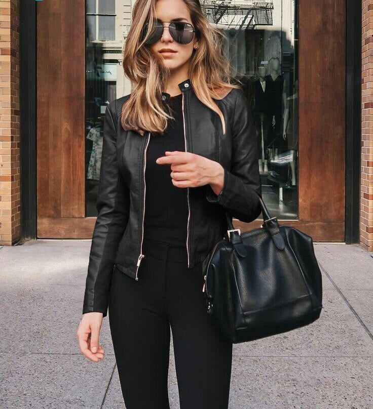 Leather-look jacket for women