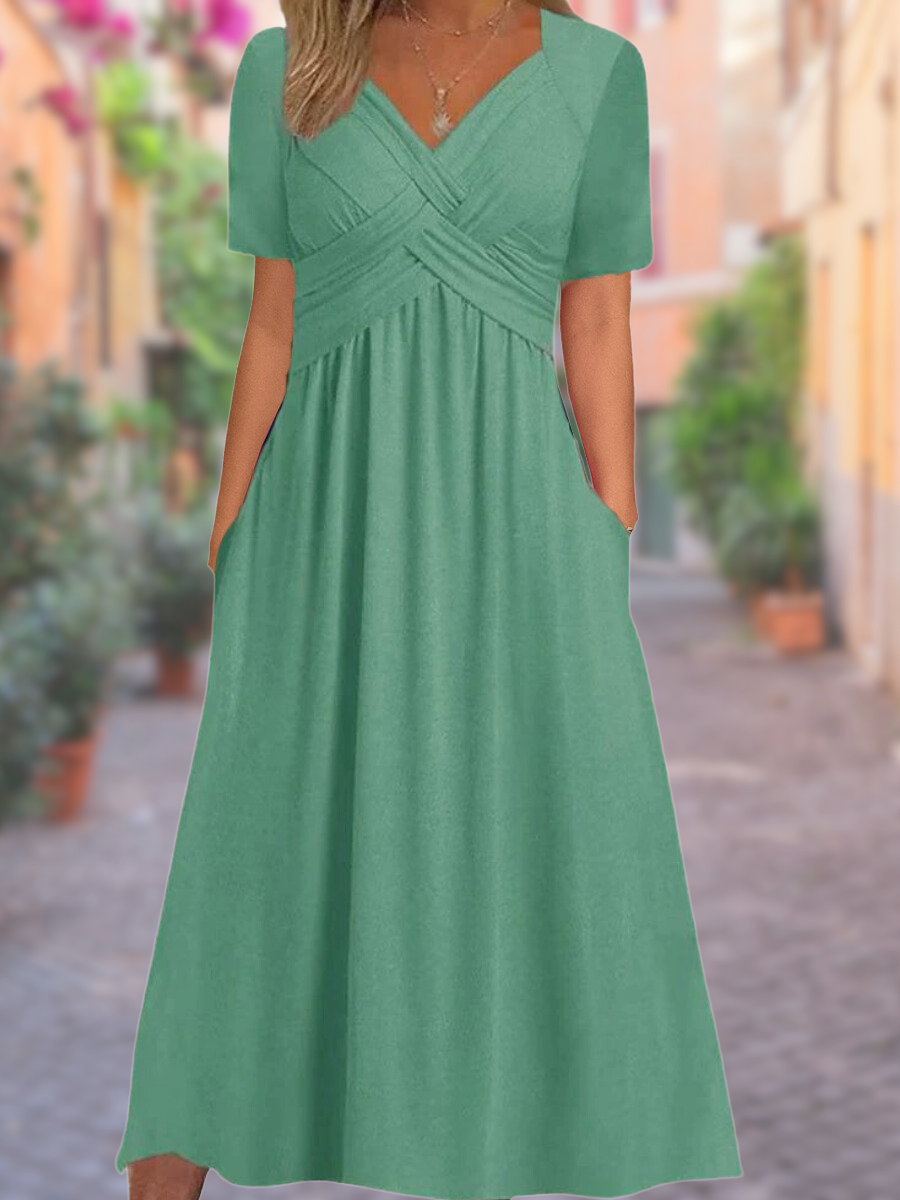 Valenzora | Midi dress with side pockets