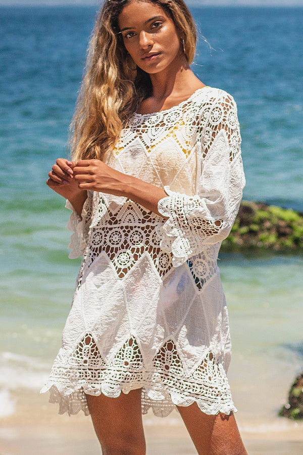 Valenzora | Round Neck Ethnic Swimwear Wraps