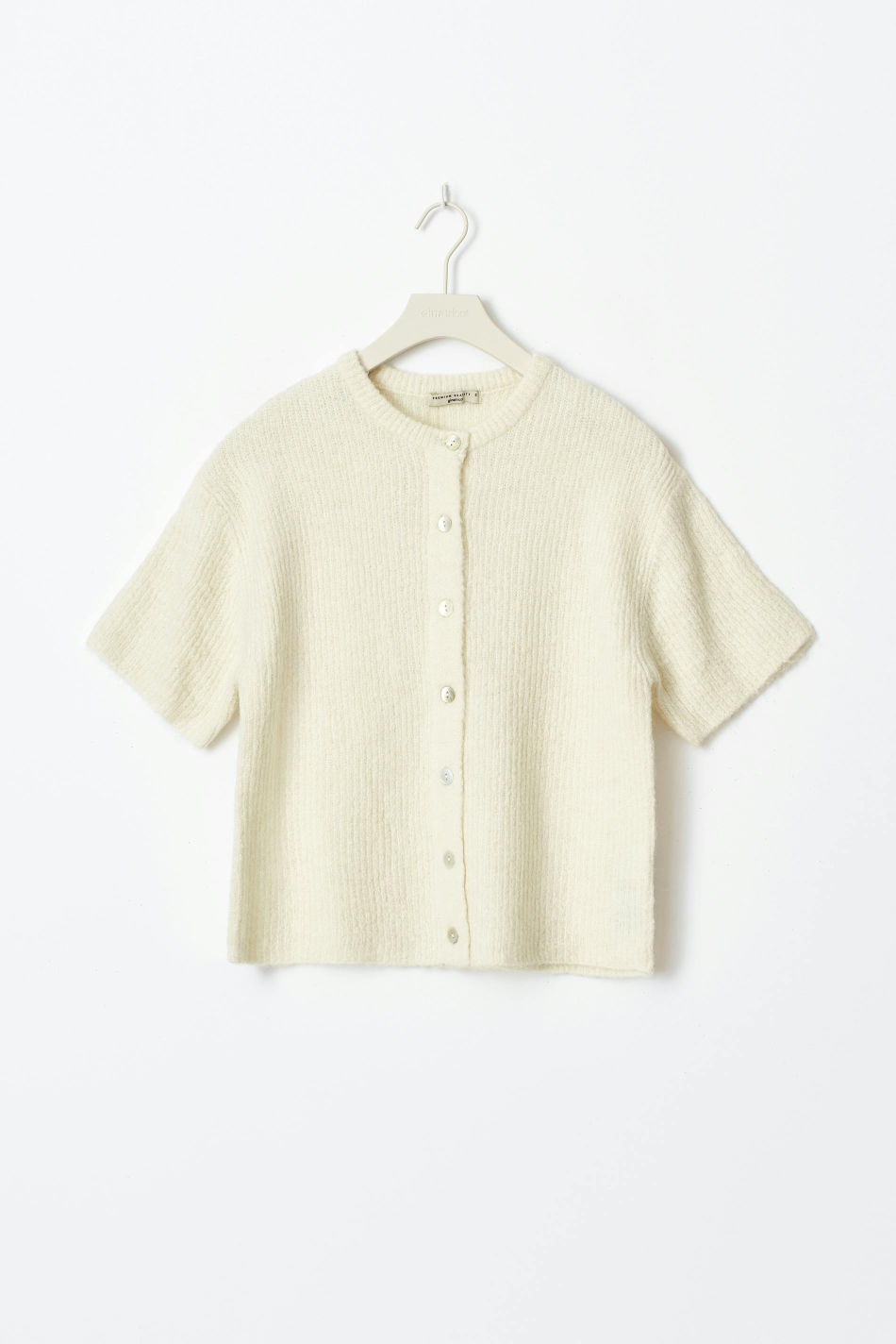 Solid-color short-sleeved women's sweater